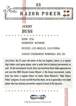 2006 Razor Poker #25 Jerry Buss Back